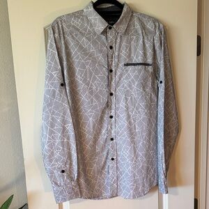 Casual used L Men's Shirt with Geometric Design